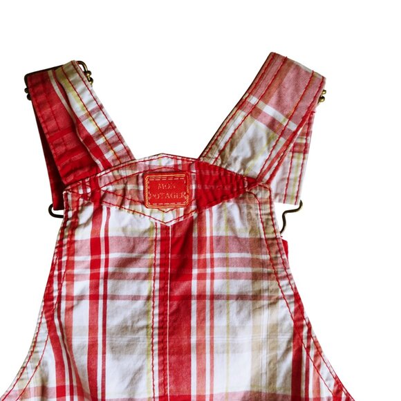 Cadet Rousselle Multiple Pockets Plaid Shortalls 18 Months - Picture 8 of 10